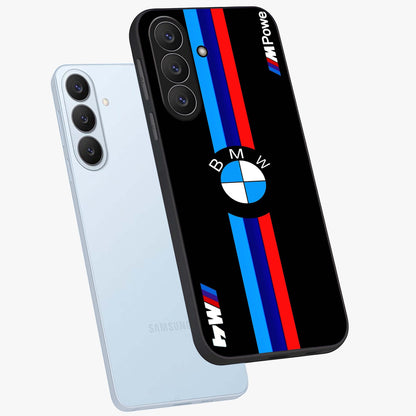 Turbo BMW Beast Glass Case displayed in angled mockup highlighting sleek racing car design with bold automotive aesthetic.