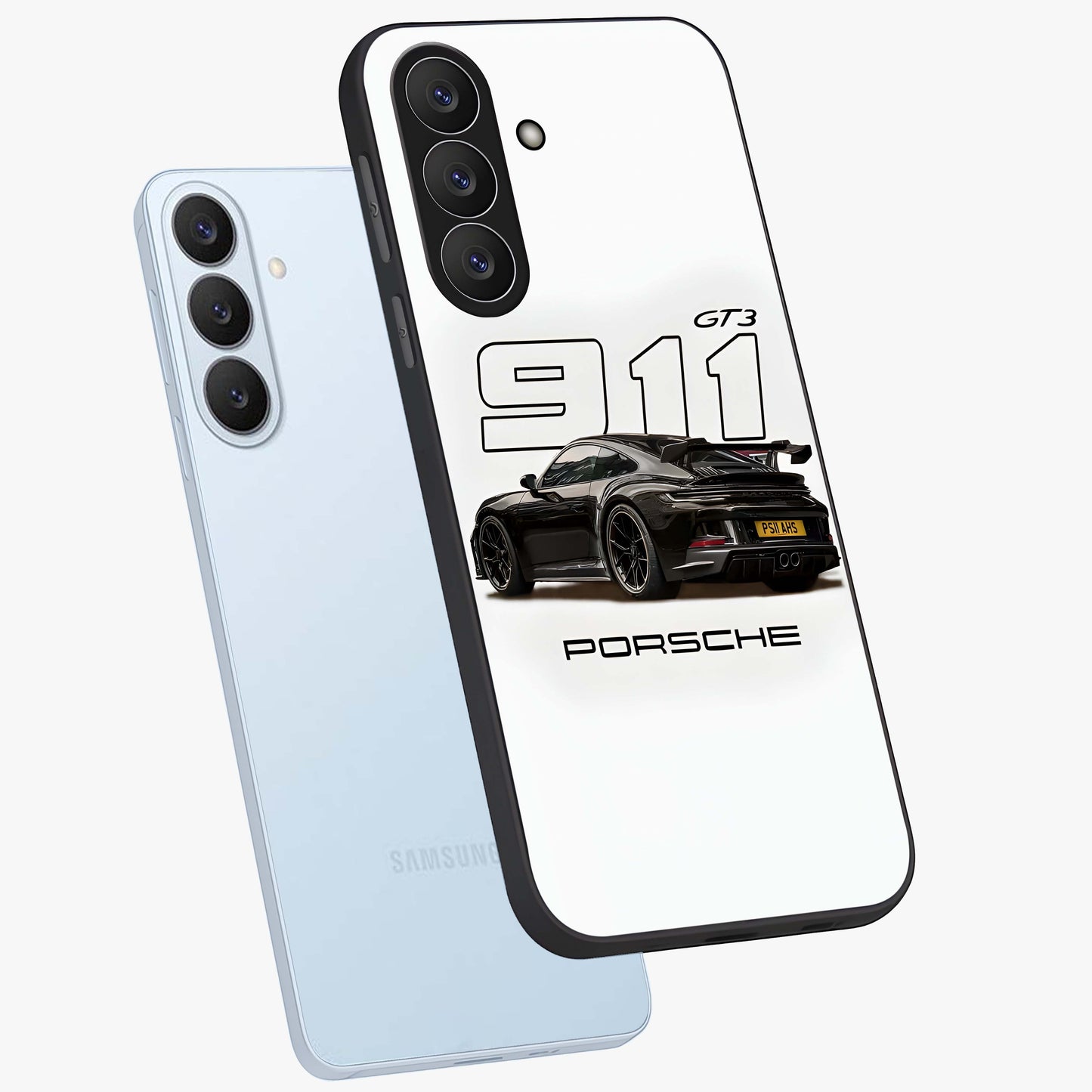 Turbo Legacy Icon Glass Case displayed in angled mockup highlighting dynamic automotive design with performance aesthetic.