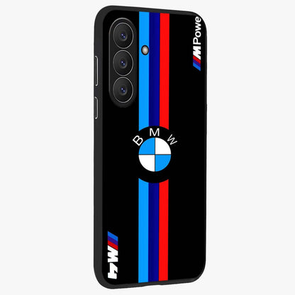 Turbo BMW Beast Glass Case upright view showcasing powerful car artwork with modern motorsport theme.