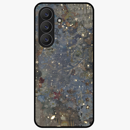 Aesthetic Astrolophia Glass Case showing flat back view with dreamy aesthetic design and glossy glass finish.