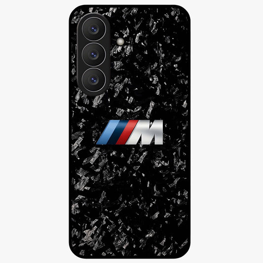 Carbon Speed Mark Glass Case showing flat back view with sporty carbon pattern artwork and glossy glass finish.