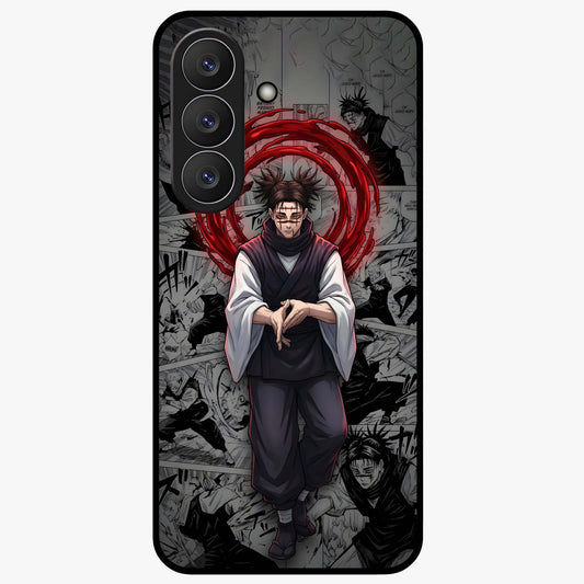 Cursed Ritual Ascension Glass Case showing flat back view with dark ritual themed artwork and glossy glass finish.