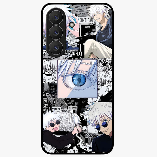 Infinity Sorcerer Chaos Glass Case showing flat back view with mystical sorcerer themed artwork and glossy glass finish.