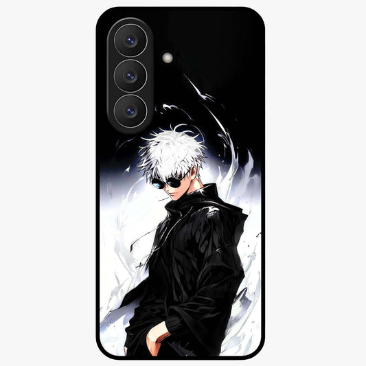 Limitless Shadow King Glass Case showing flat back view with powerful shadow warrior artwork and glossy glass finish.