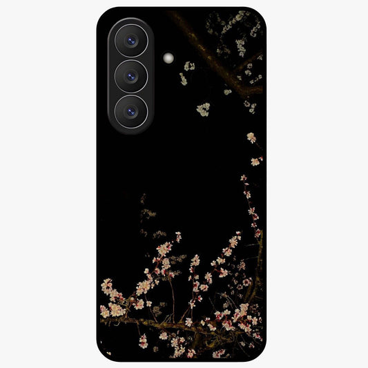 Petal Moon Light With Custom Name Glass Case showing flat back view with floral moonlight artwork and personalized name design.