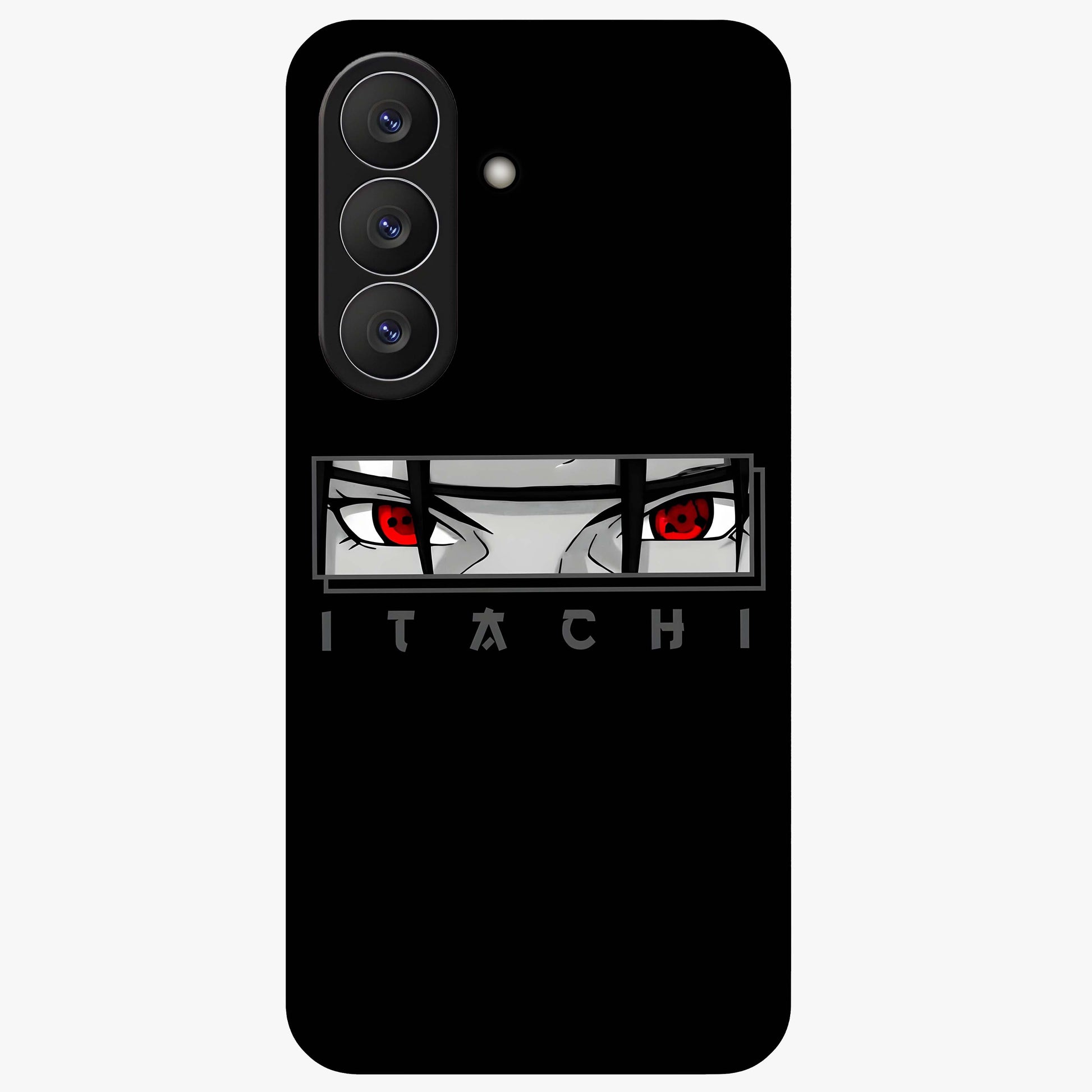 Scarlet Gaze Dominance Glass Case showing flat back view with striking red themed artwork and glossy glass finish.