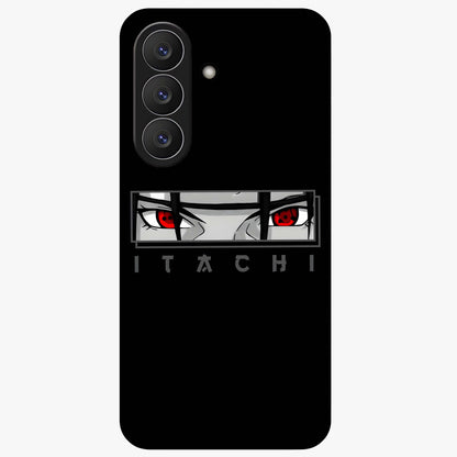 Scarlet Gaze Dominance Glass Case showing flat back view with striking red themed artwork and glossy glass finish.