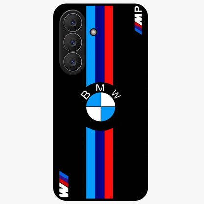 Turbo BMW Beast Glass Case showing flat back view with high performance sports car artwork and glossy glass finish.