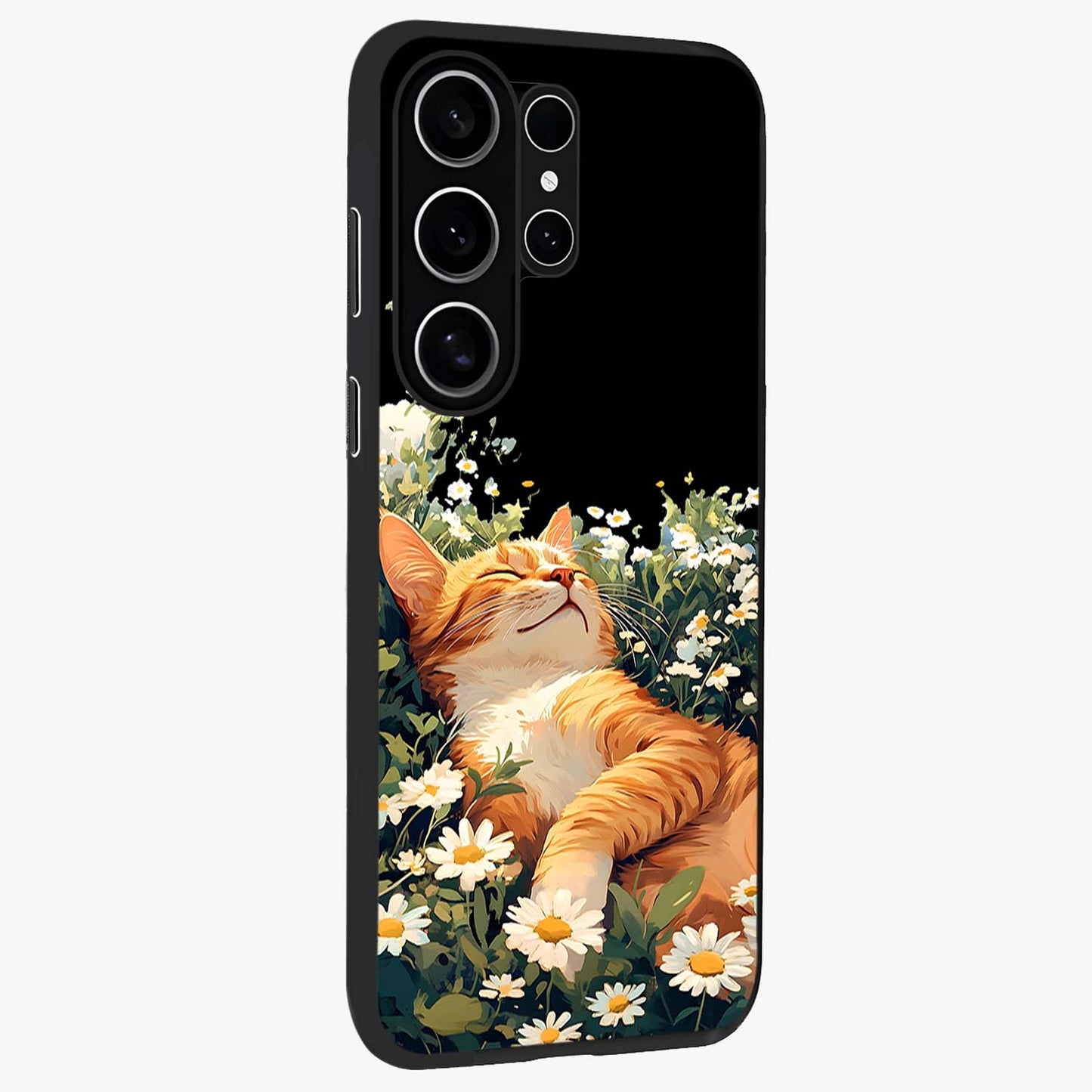 Blissful Bloom Cat Glass Case For Samsung Galaxy S26 Ultra