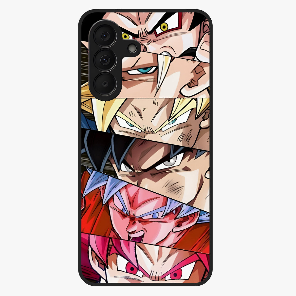 Anime Character Glass Case showing flat back view with vibrant anime artwork and glossy glass finish.