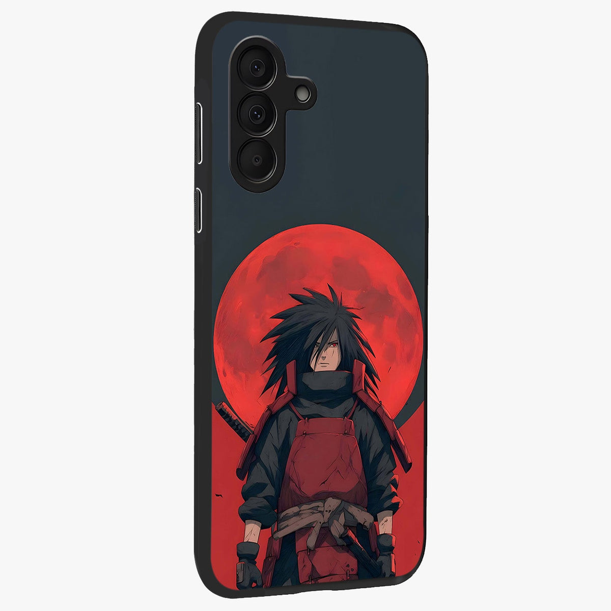 Crimson Moon Warlord Glass Case upright view showcasing powerful warlord artwork with dark celestial theme.