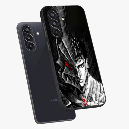 Berserker Blood Oath Glass Case displayed in angled mockup highlighting dark fantasy graphic design and powerful theme.