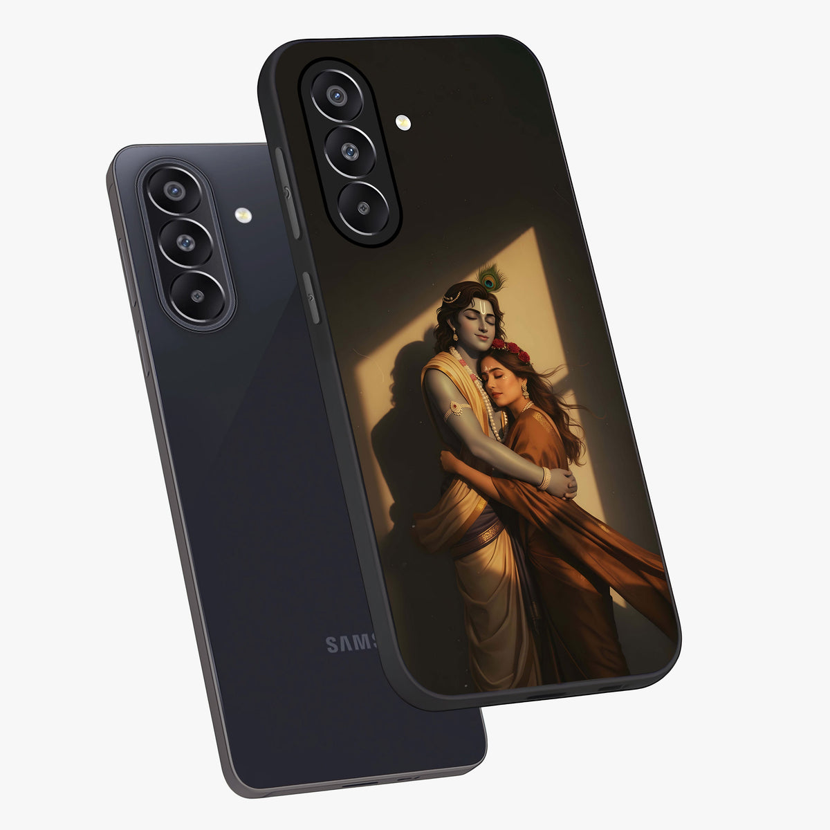 Divine Eternal Love Glass Case displayed in angled mockup highlighting elegant divine inspired design with peaceful aesthetic.