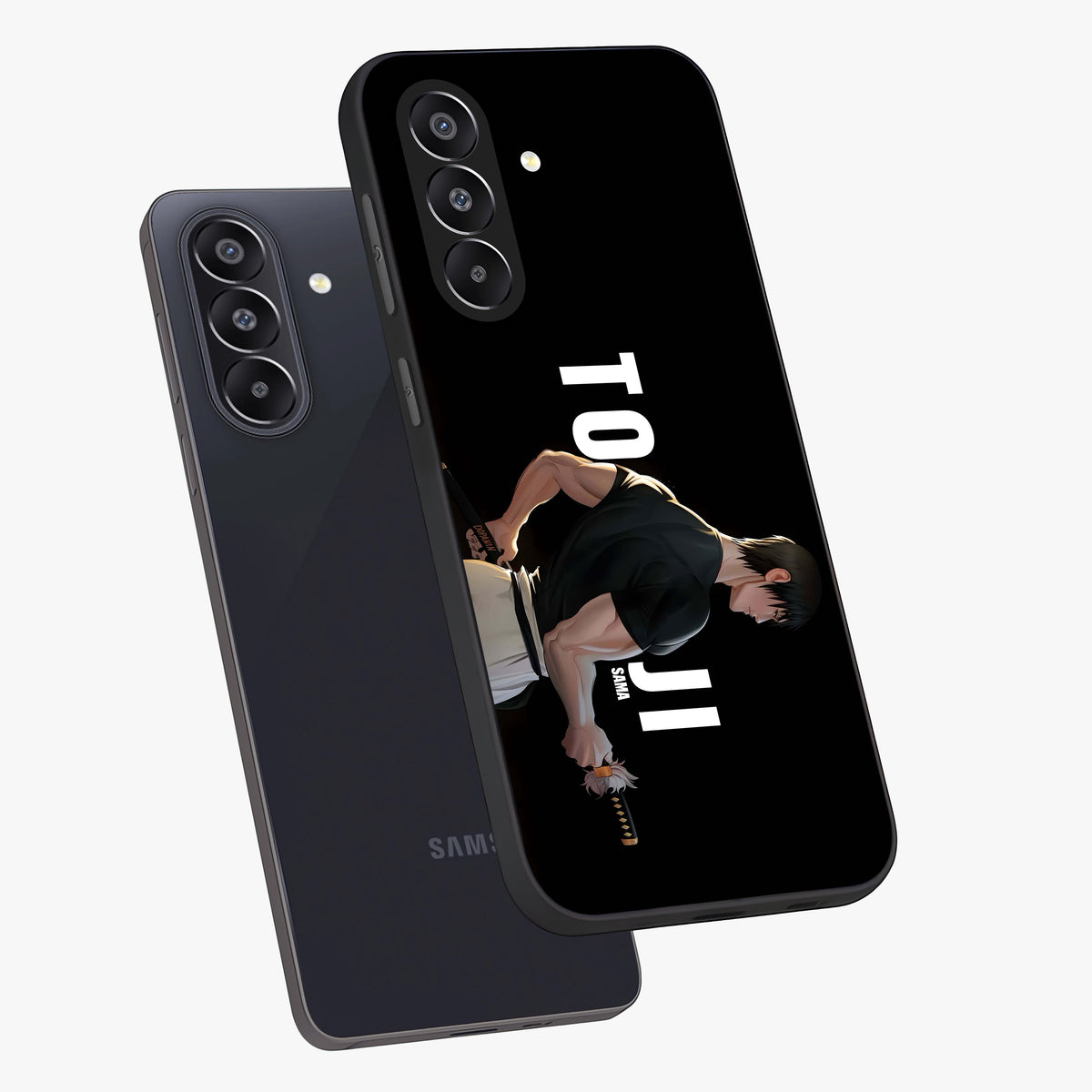 Midnight Blade Resolve Glass Case displayed in angled mockup highlighting powerful blade illustration with dramatic dark aesthetic.