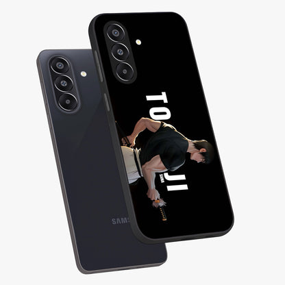 Midnight Blade Resolve Glass Case displayed in angled mockup highlighting powerful blade illustration with dramatic dark aesthetic.