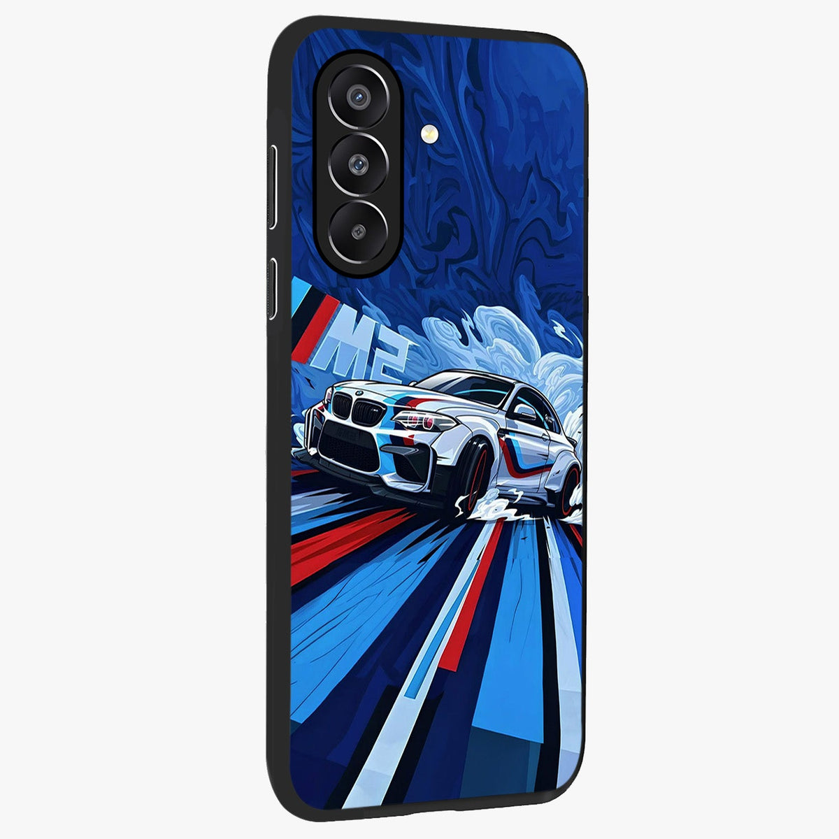 Drift Power Rush Glass Case upright view showcasing high speed racing artwork with bold automotive theme.
