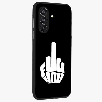 Rebel Mode On Glass Case upright view showcasing striking statement artwork with bold rebellious theme.