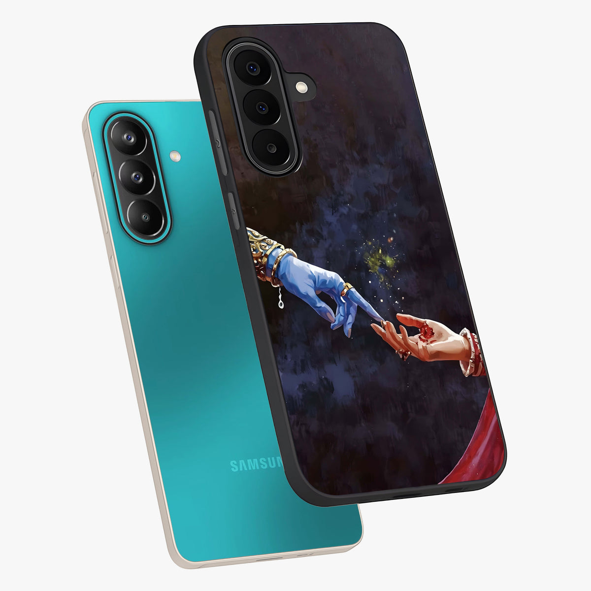 Divine Touch Eternal Glass Case displayed in angled mockup highlighting elegant divine inspired design with calm aesthetic style.
