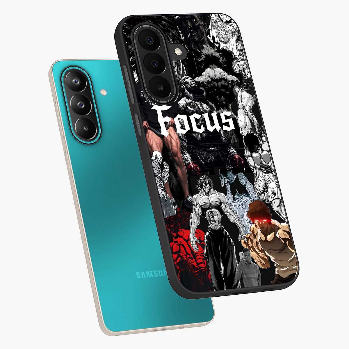 Relentless Power Focus Glass Case displayed in angled mockup highlighting bold statement design with modern aesthetic style.
