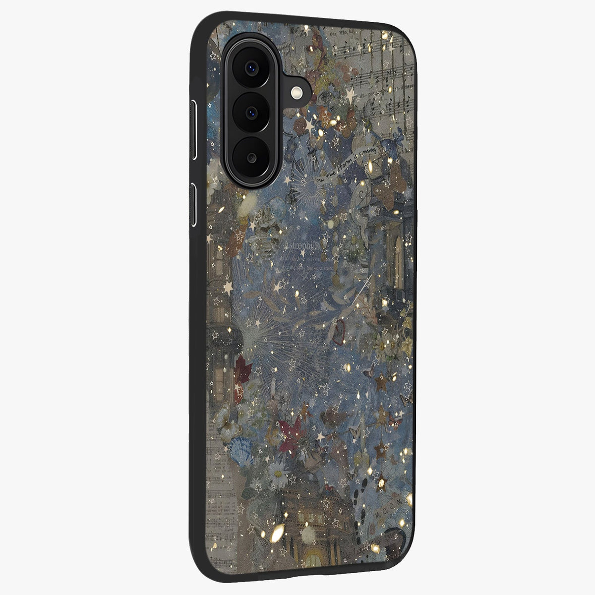 Aesthetic Astrolophia Glass Case upright view showcasing soft aesthetic theme with stylish modern look.