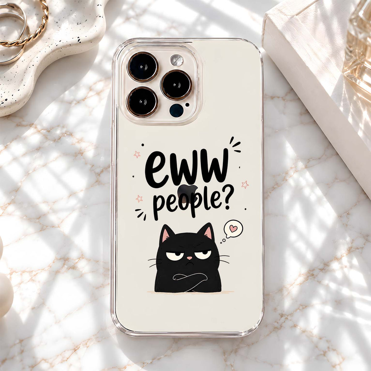 Sassy Black Cat Clear Silicon Cover