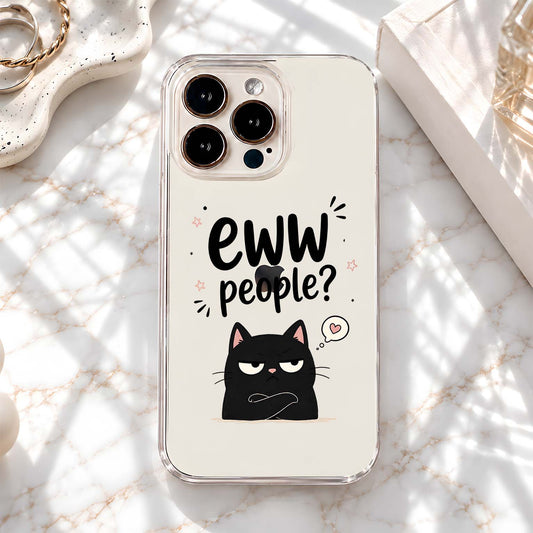 Sassy Black Cat Clear Silicon Cover
