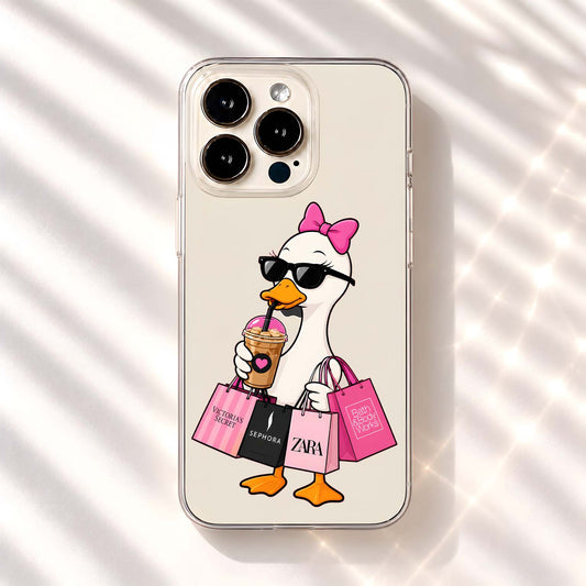 Sassy Shopping Duck  Clear Silicon Cover