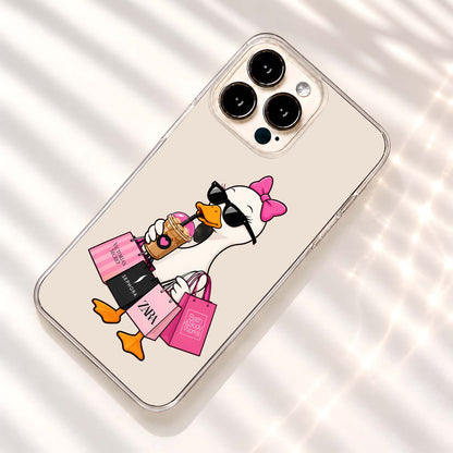 Sassy Shopping Duck  Clear Silicon Cover