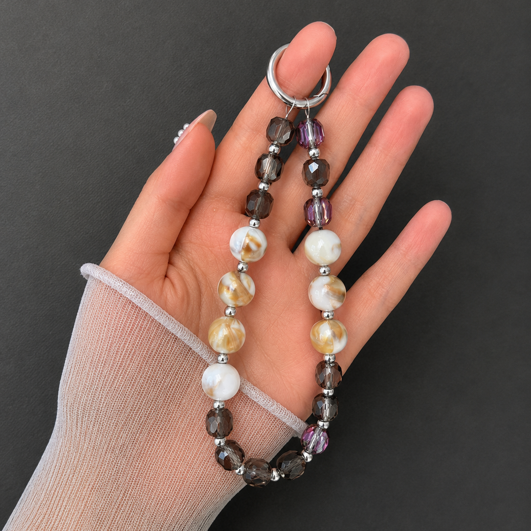 Smoky Marble Phone Charm