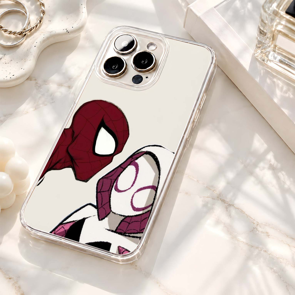 Spider Love Story Clear Silicon Cover