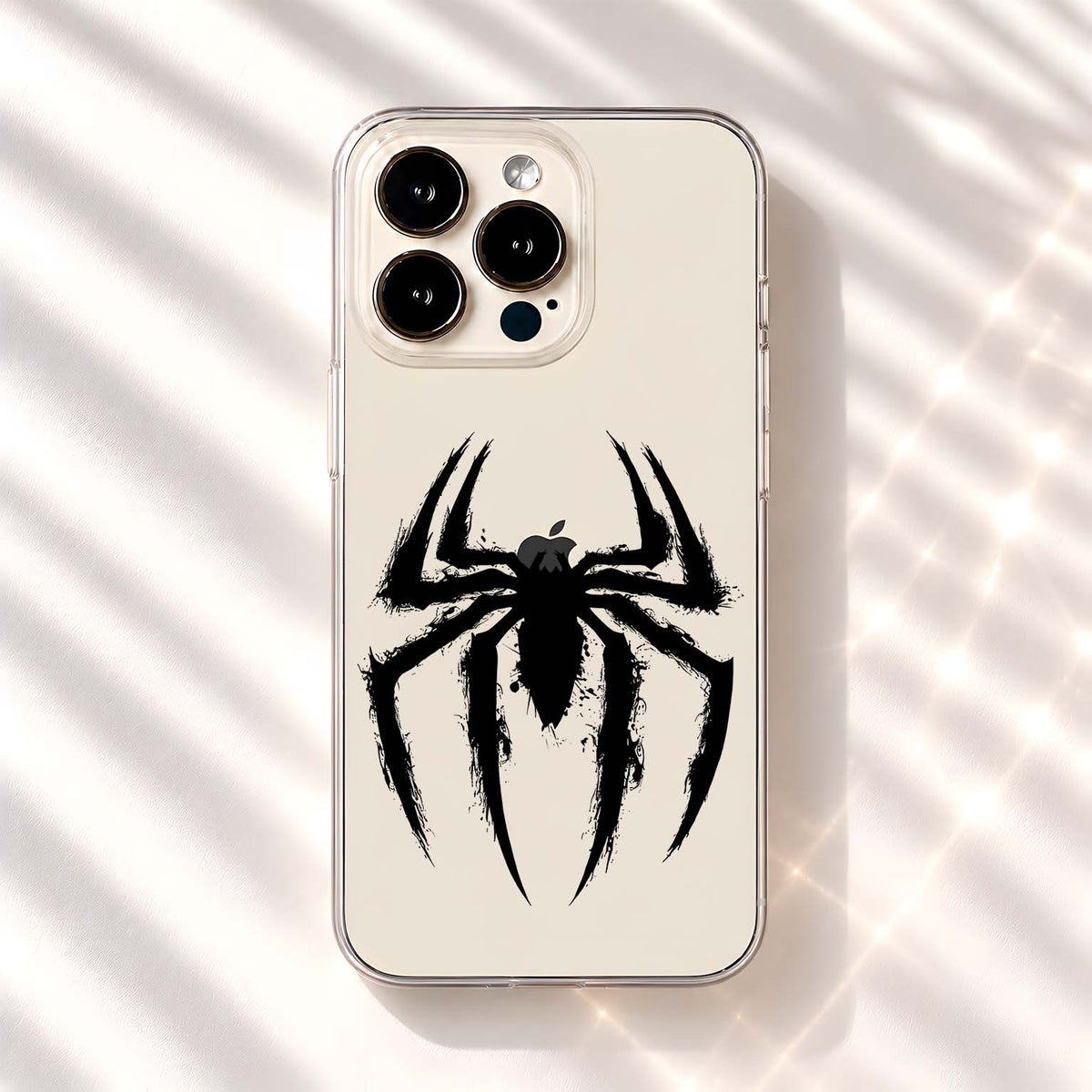 Spiderman Black Logo Clear Silicon Cover
