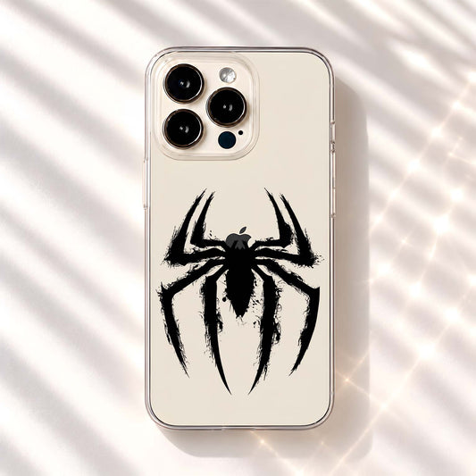 Spiderman Black Logo Clear Silicon Cover