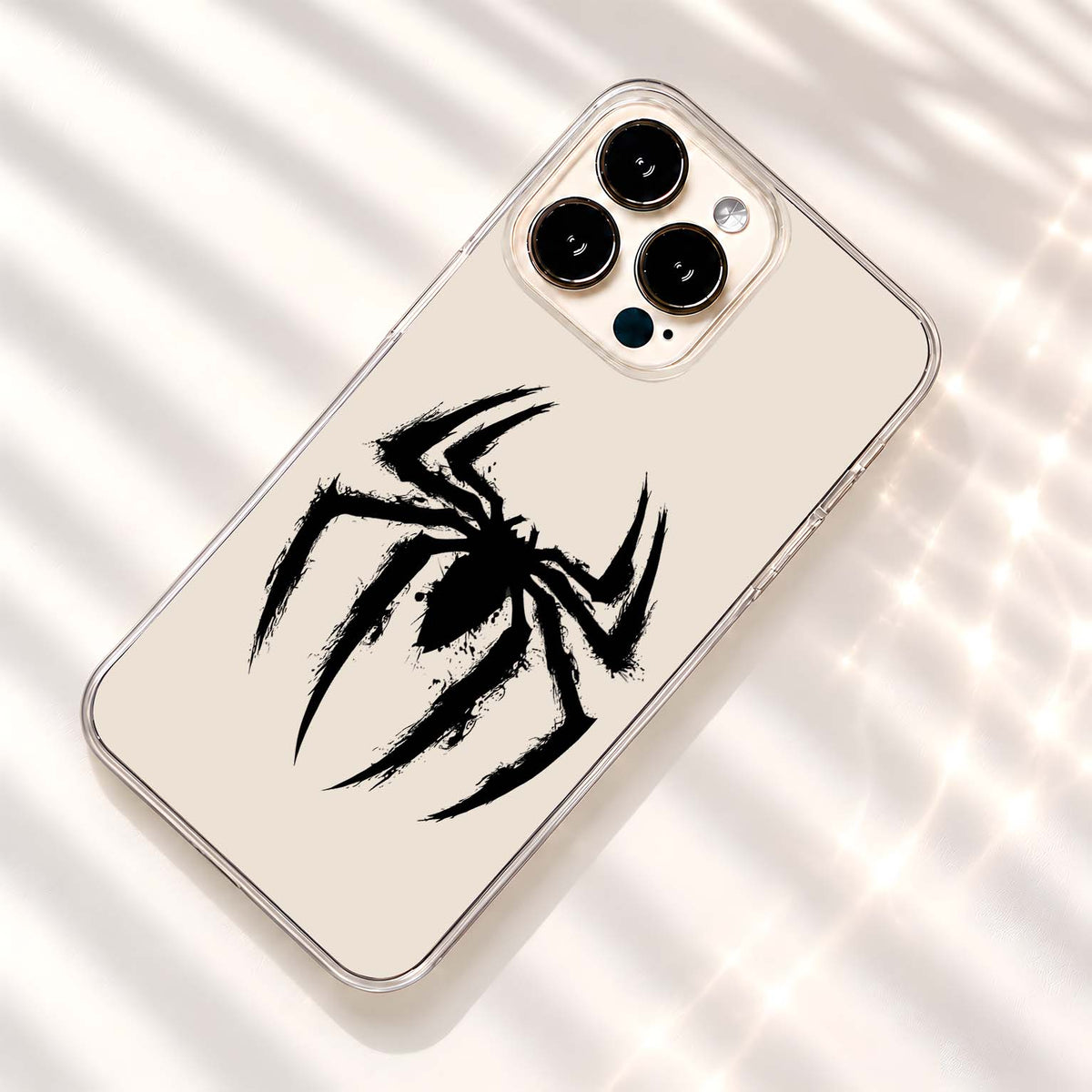 Spiderman Black Logo Clear Silicon Cover