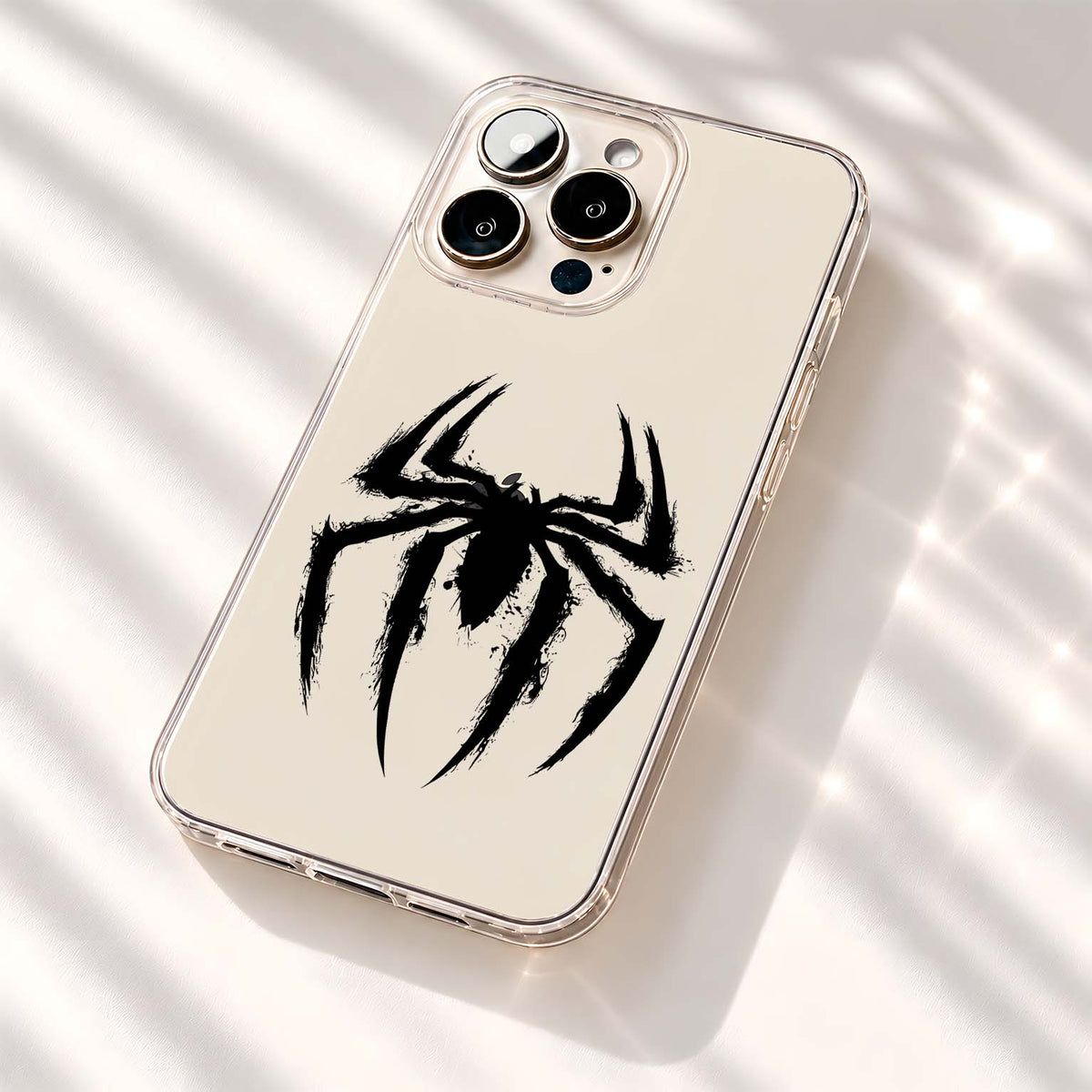 Spiderman Black Logo Clear Silicon Cover
