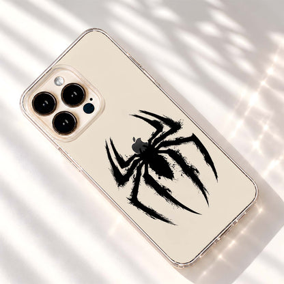 Spiderman Black Logo Clear Silicon Cover