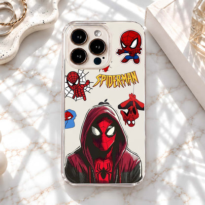 Spiderman Hoodie Collage Clear Silicon Cover