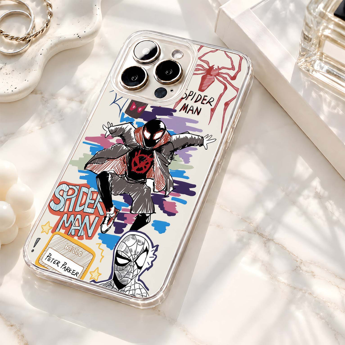 Spiderman Miles Morales Clear Silicon Cover
