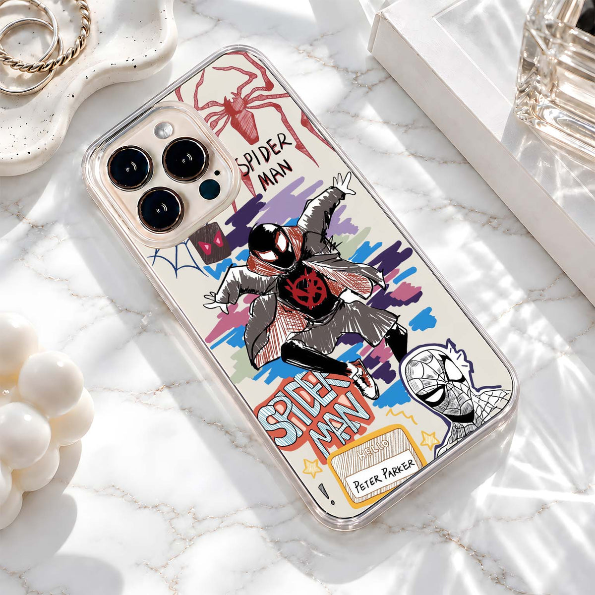 Spiderman Miles Morales Clear Silicon Cover