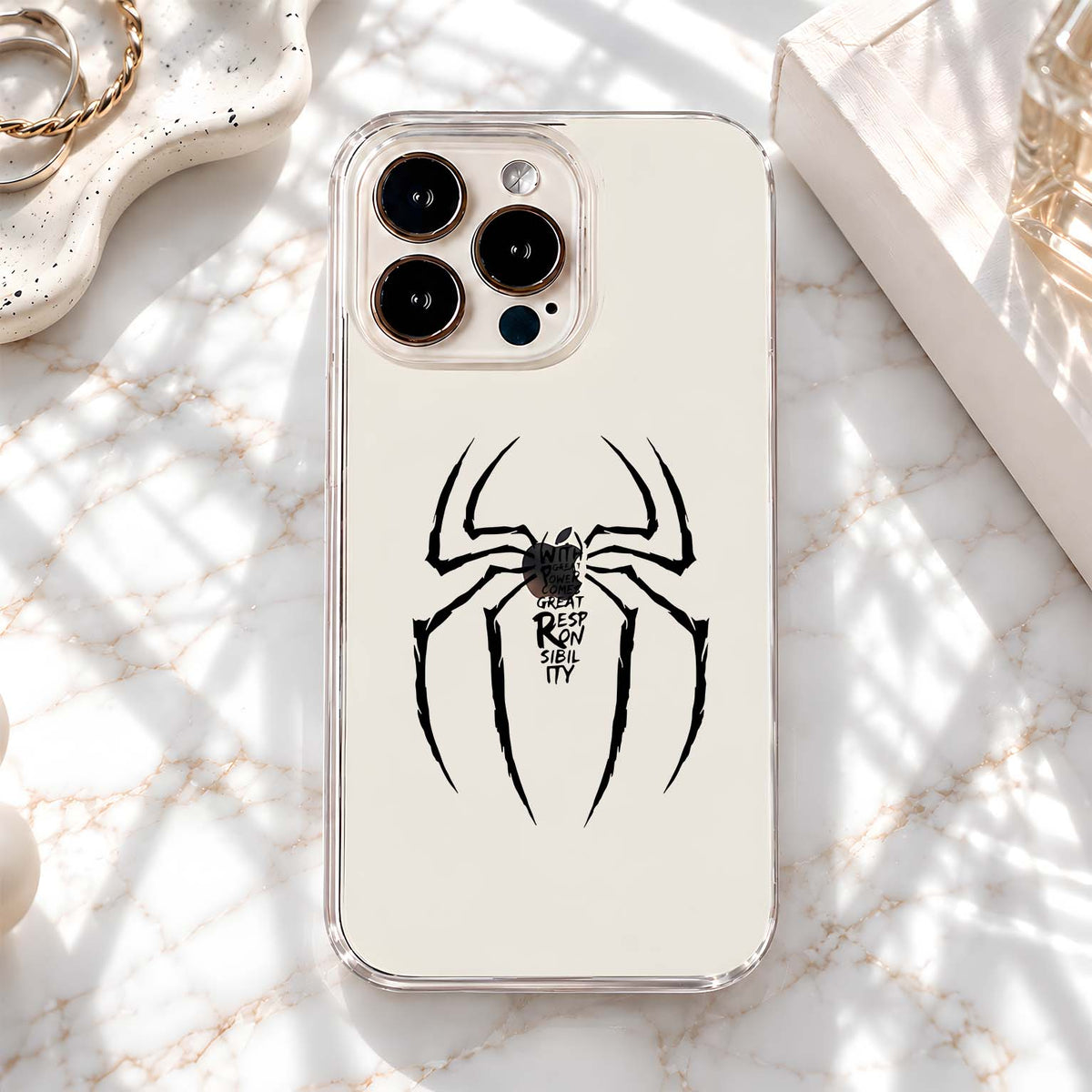 Spiderman Responsibility Symbol Clear Silicon Cover