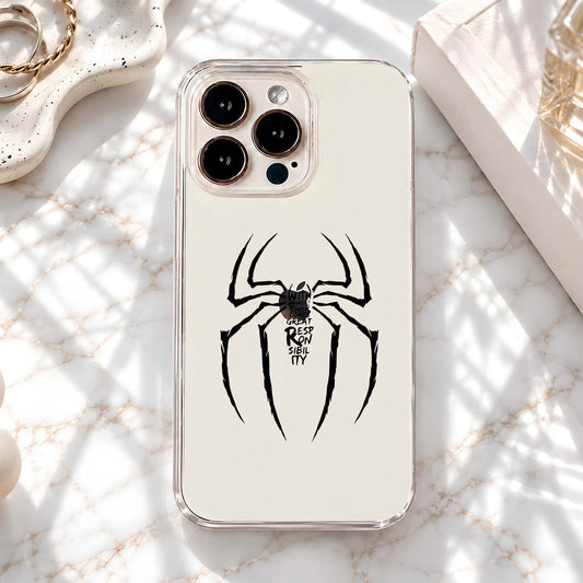 Spiderman Responsibility Symbol Clear Silicon Cover