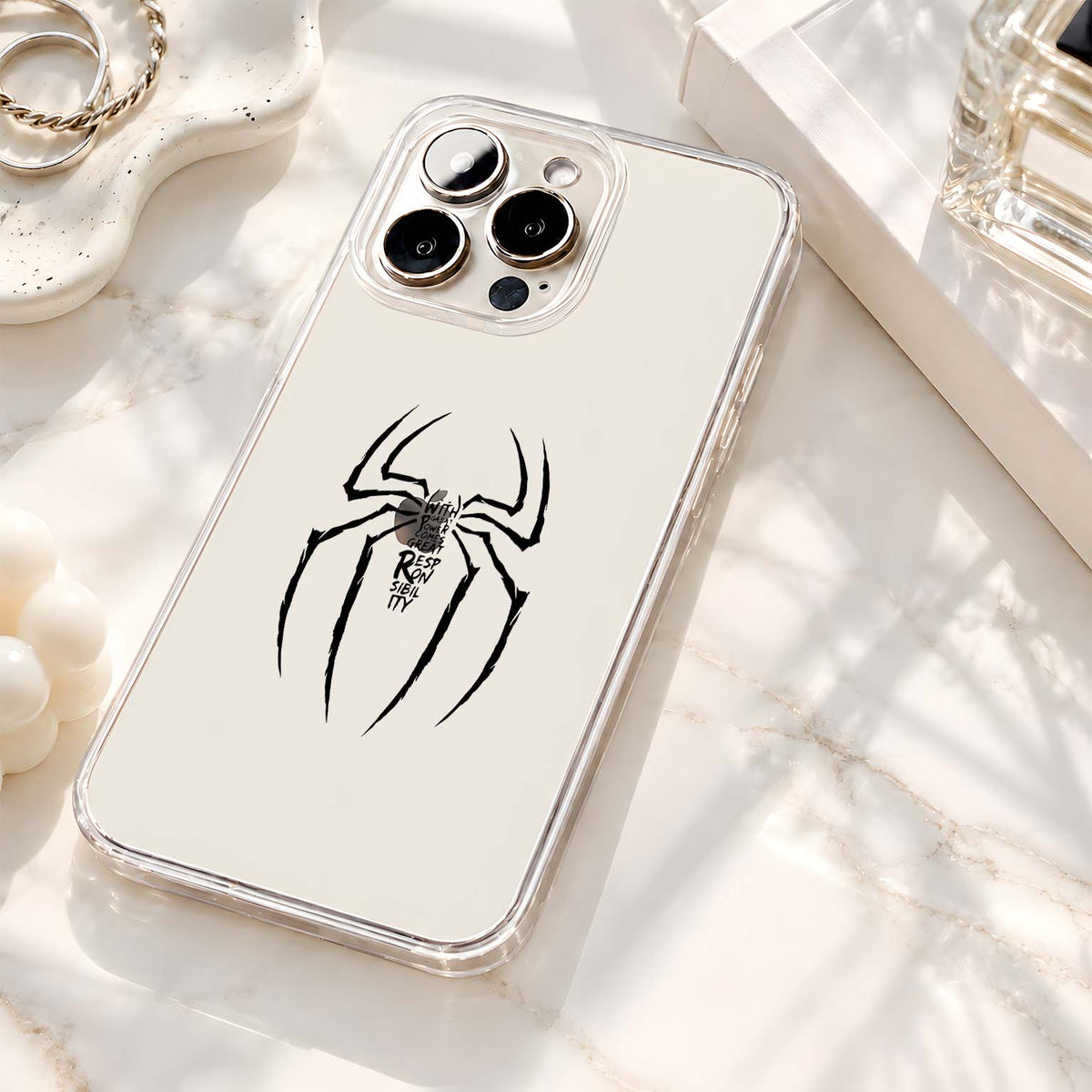 Spiderman Responsibility Symbol Clear Silicon Cover