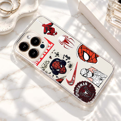 Spiderman Sticker Collage Clear Silicon Cover