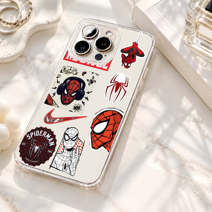 Spiderman Sticker Collage Clear Silicon Cover