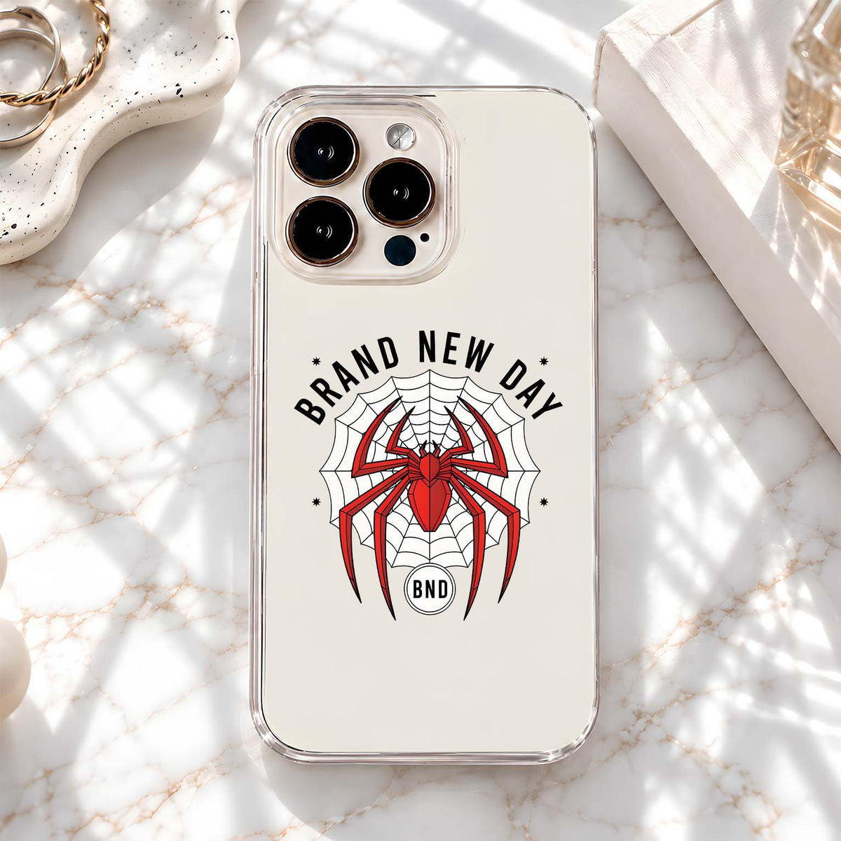 Spiderman Web Emblem Clear Silicon Cover