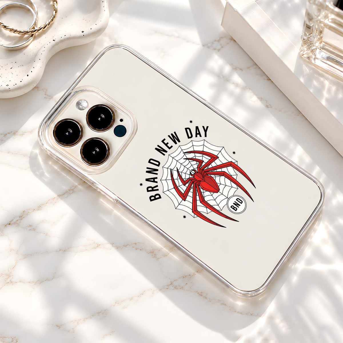 Spiderman Web Emblem Clear Silicon Cover