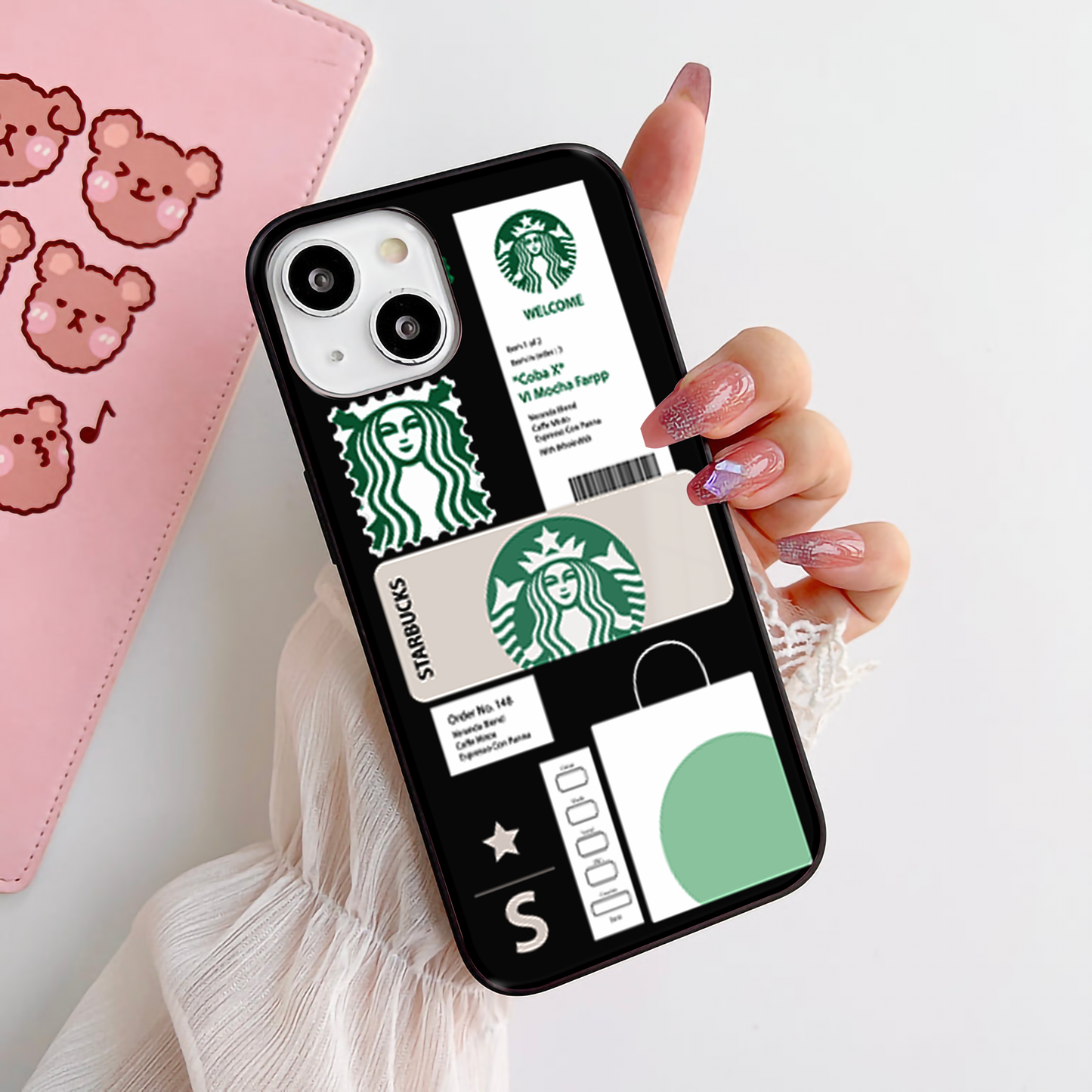 Starbucks Mocha,Teddy, Offical Glass Case