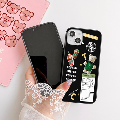 Starbucks Mocha,Teddy, Offical Glass Case