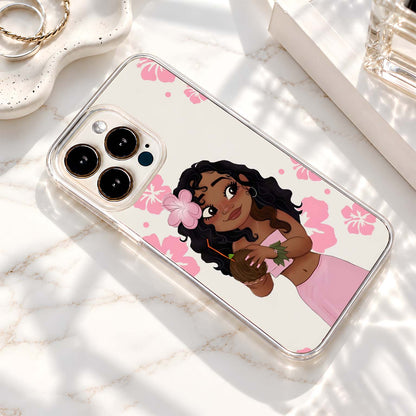 Tropical Coconut Girl Clear Silicon Cover