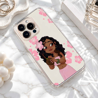 Tropical Coconut Girl Clear Silicon Cover