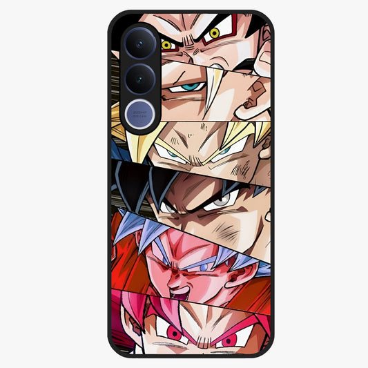 Anime Character Glass Case showing flat back view with vibrant anime artwork and glossy glass finish.